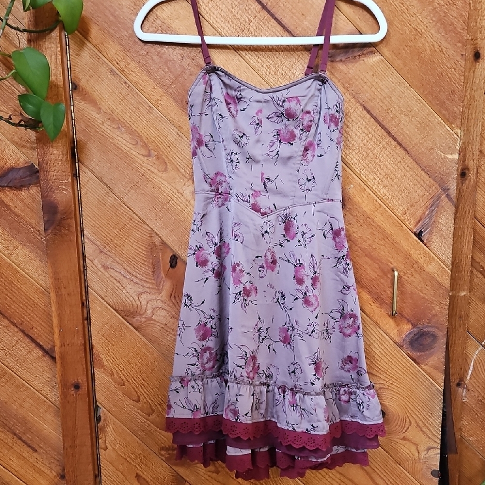 Free People Floral Ruffle Eyelet Dress 6